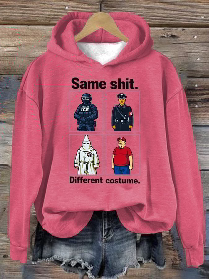 🔥Buy 3 Get 15% Off🔥Women's Same shit Different costume Print Hoodie