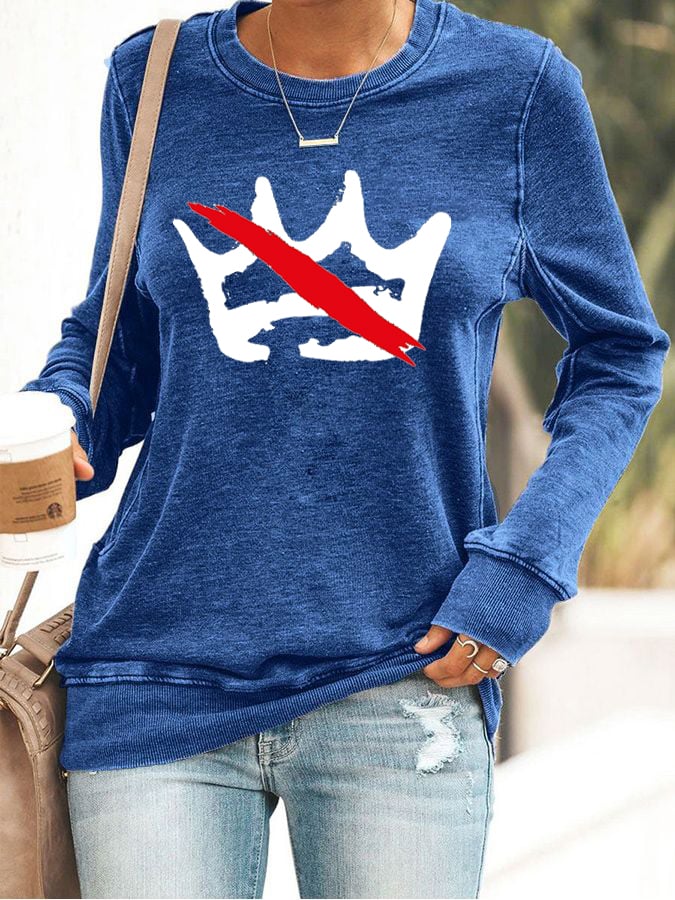 🔥Buy 3 Get 15% Off🔥Women's Retro No Kings Print Sweatshirt