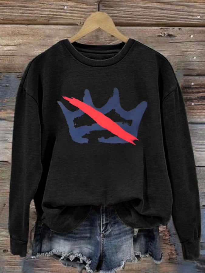 🔥Buy 3 Get 15% Off🔥Women's FDT NO KINGS Printed Crew Neck Sweatshirt