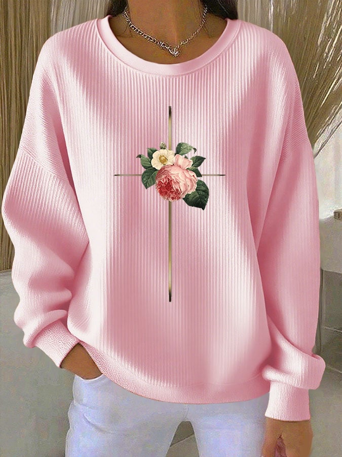 Women's Casual His Way Is Better Print Sweatshirt