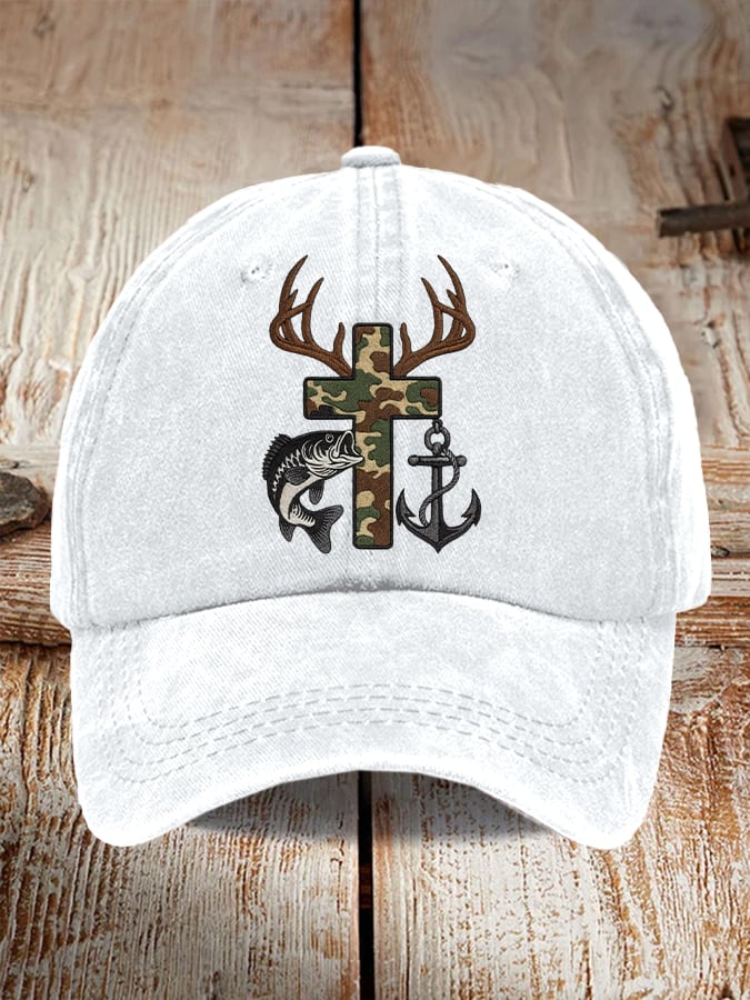 Unisex Retro Faith Fishing Hunting Hat