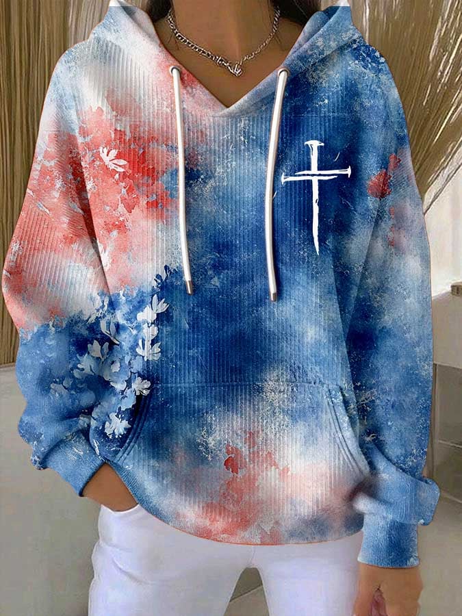 Women's Faith Print Casual Sweatshirt