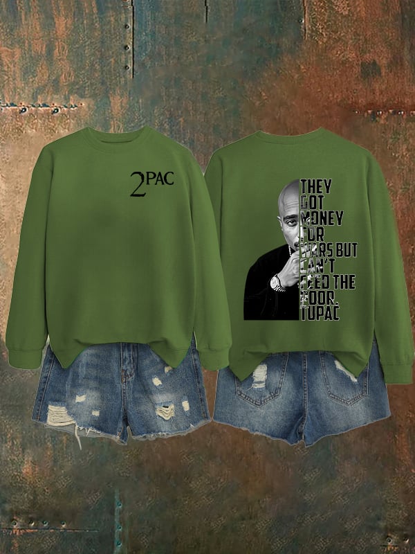 🔥Buy 3 Get 15% Off🔥Women's 2Pac Rapper Print Sweatshirt