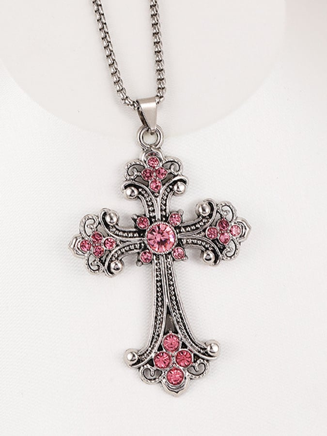 Baroque Cross Necklace (Unisex)