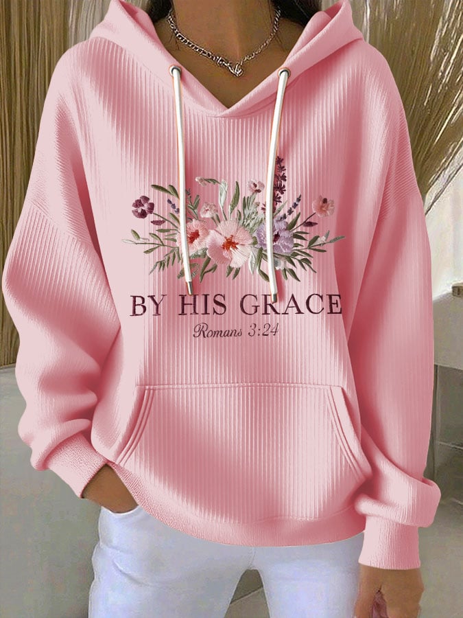Women's Faith Print Casual Hoodie