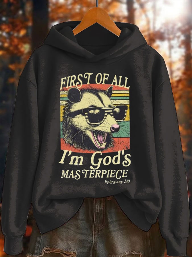 Women's Faith Letters Print Hoodie