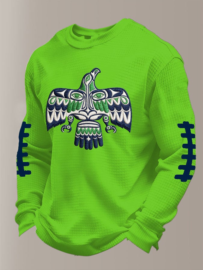 Men's Football Print Waffle T-Shirt