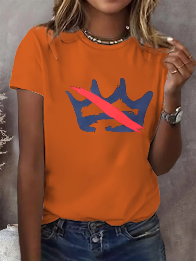 🔥Buy 3 Get 15% Off🔥Women's America has no kings Printed Casual T-Shirt