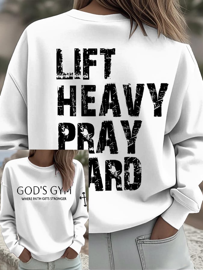Women's Gym Faith Print Sweatshirt