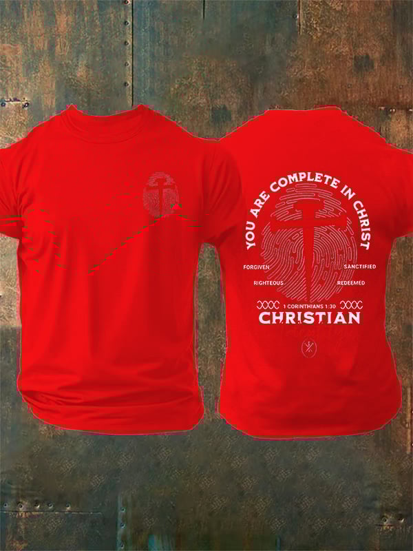 Men's You Are Complete In Christ Christian T-Shirt