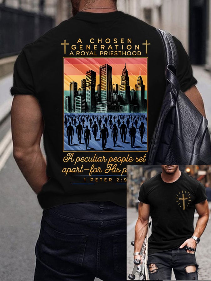 🔥Buy 3 Get 15% Off🔥Men's A Chosen Generation A Royal Priesthood Printed Shirt
