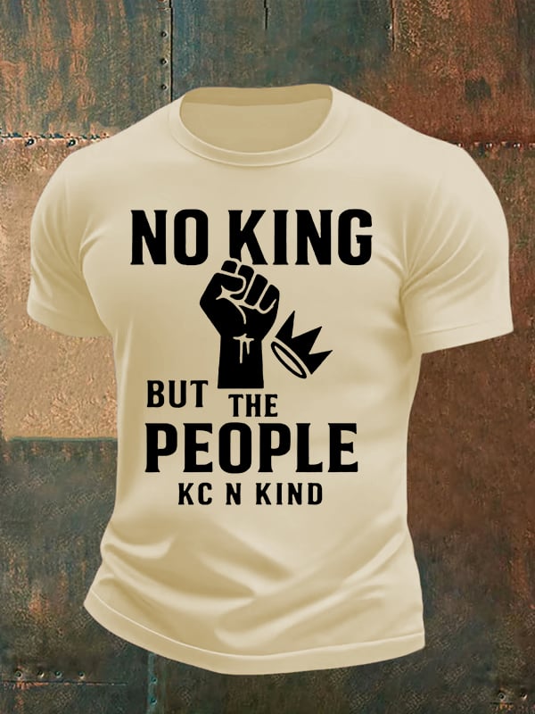 🔥Buy 3 Get 15% Off🔥Men's no king but the people KC N kind print T-Shirt