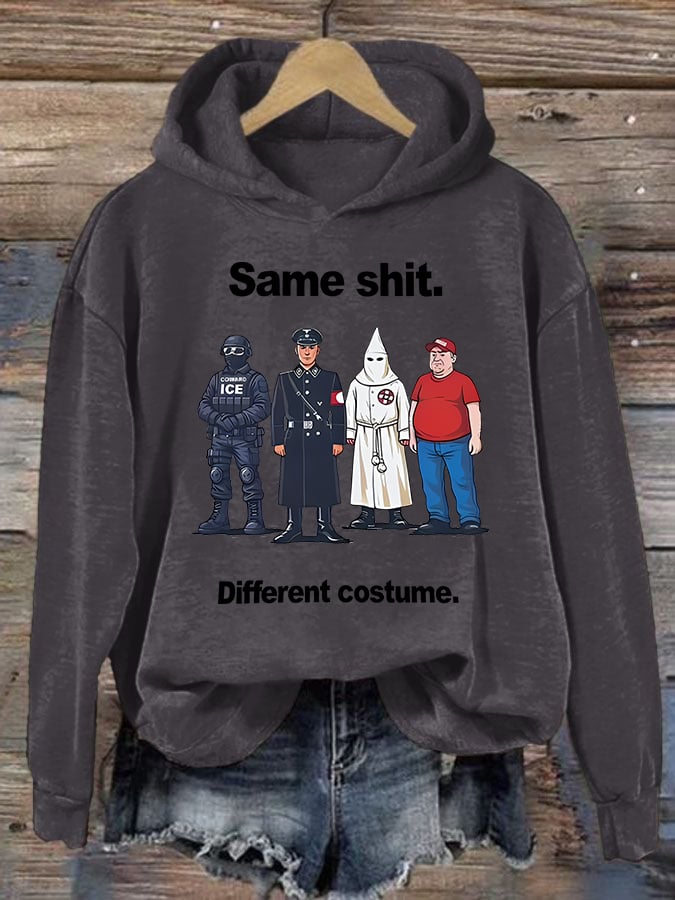 🔥Buy 3 Get 15% Off🔥Women's Same shit Different costume Print Hoodie