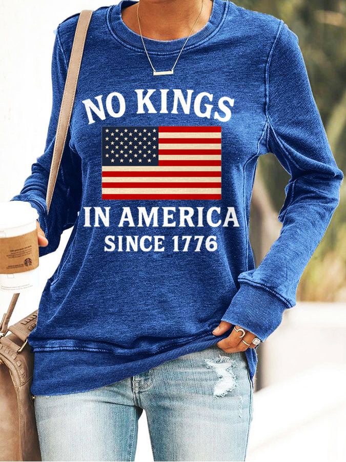 🔥Buy 3 Get 15% Off🔥Retro No Kings Print Sweatshirt