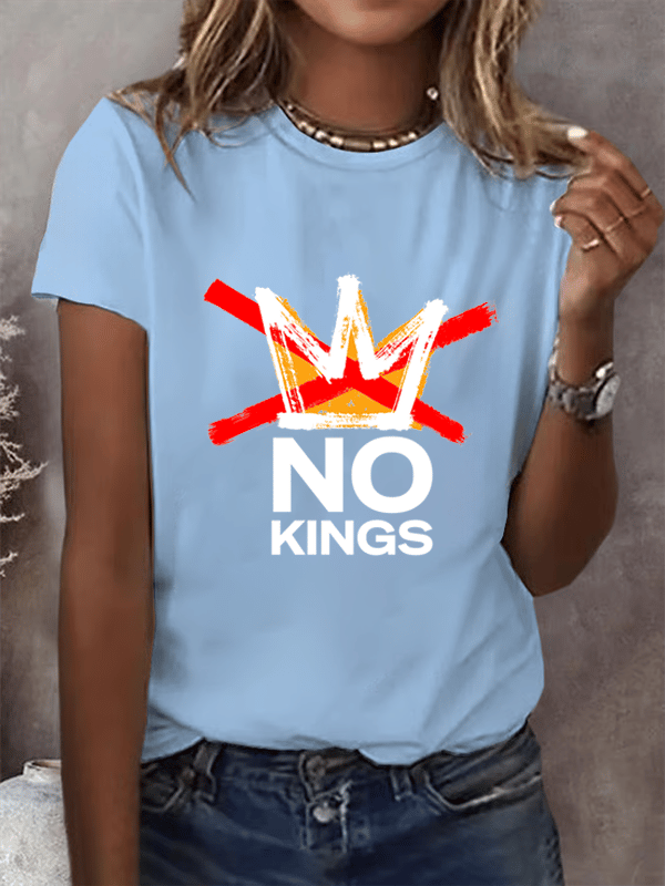🔥Buy 3 Get 15% Off🔥Women's America has No Kings Printed Casual T-Shirt