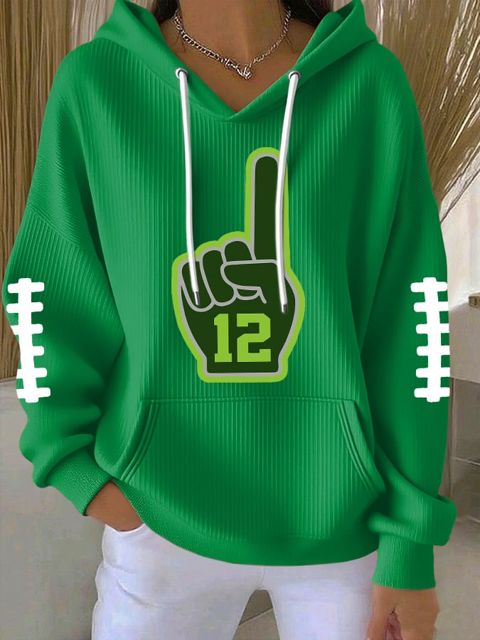 Women's Casual Christmas Nativity Print Long Sleeve Hooded Sweatshirt