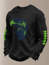 Men's Football Print Waffle T-Shirt