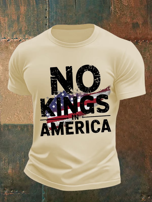 🔥Buy 3 Get 15% Off🔥Men's no kings in America print  T-Shirt
