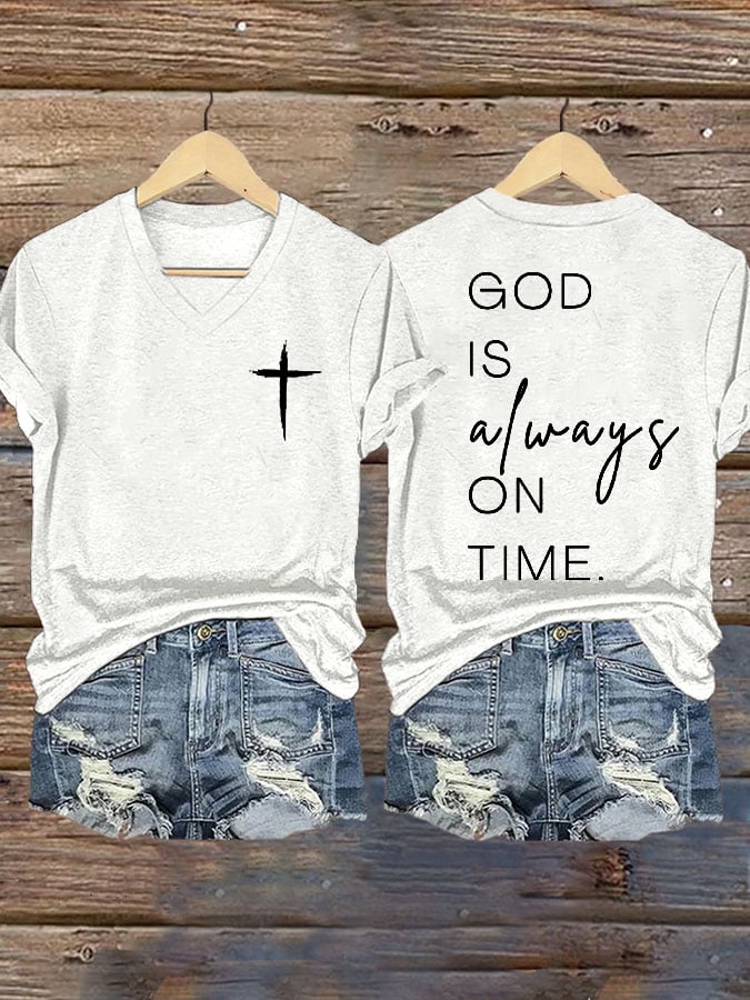Women's God Is Always On Time T-Shirt