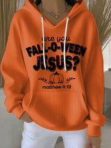 Women's Are You Fall-O-Ween Jesus Print Casual Sweatshirt