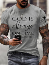 🔥Buy 3 Get 15% Off🔥Men's God Is Always On Time Printed Shirt