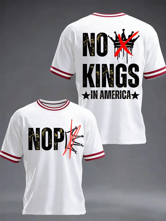 🔥Buy 3 Get 15% Off🔥Men's "NO KINGS IN AMERICA" Casual T-shirt