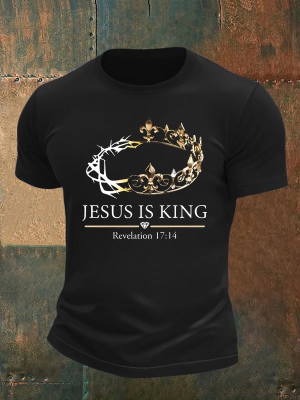 Men's  Jesus Is King Christian  T-Shirt