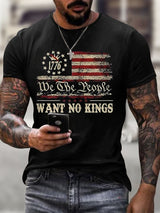 🔥Buy 3 Get 15% Off🔥Men's We The People Want No Kings Printed Round Neck T-Shirt