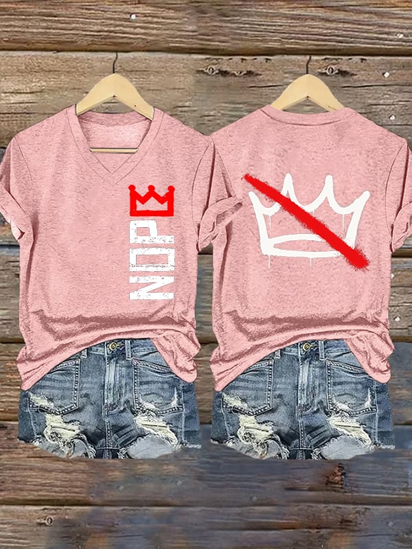 🔥Buy 3 Get 15% Off🔥Women's  Nope, No Kings In America Print T-shirt