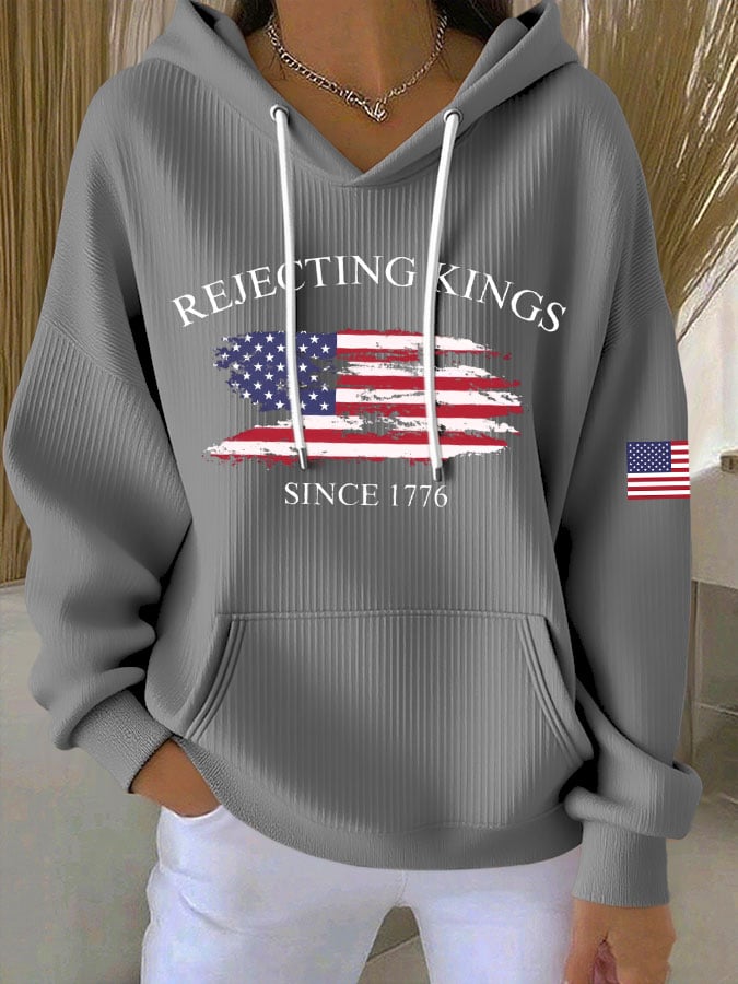 🔥Buy 3 Get 15% Off🔥Women's Casual FDT REJECTING KINGS SINCE 1776 Hoodie