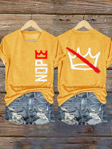 🔥Buy 3 Get 15% Off🔥Women's  Nope, No Kings In America Print T-shirt