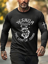 🔥Buy 3 Get 15% Off🔥Men's Retro Faith Cross Print Crew Neck T-Shirt
