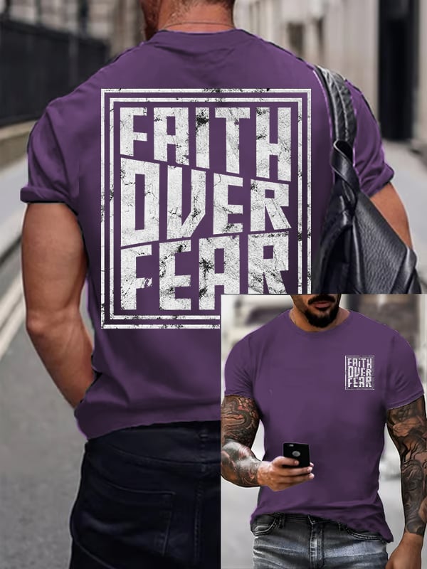 Men's  Faith Overcomes Fear T-shirt
