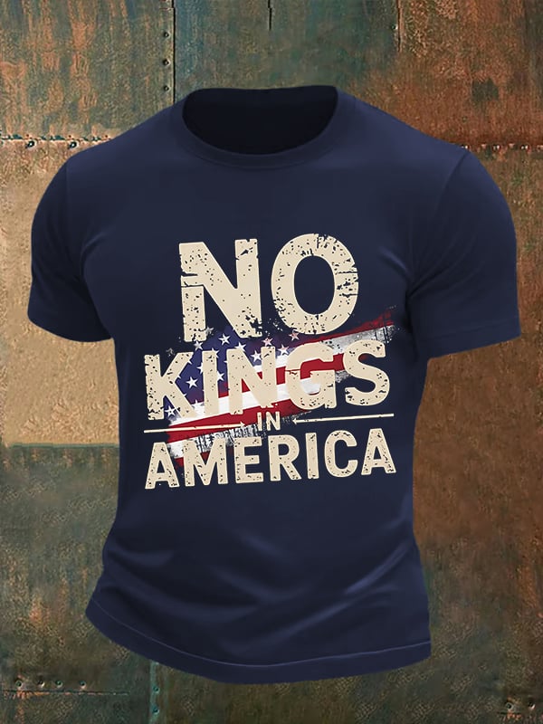 🔥Buy 3 Get 15% Off🔥Men's no kings in America print  T-Shirt