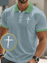 🔥Buy 3 Get 15% Off🔥Men's Faith Printed Casual Polo Shirt