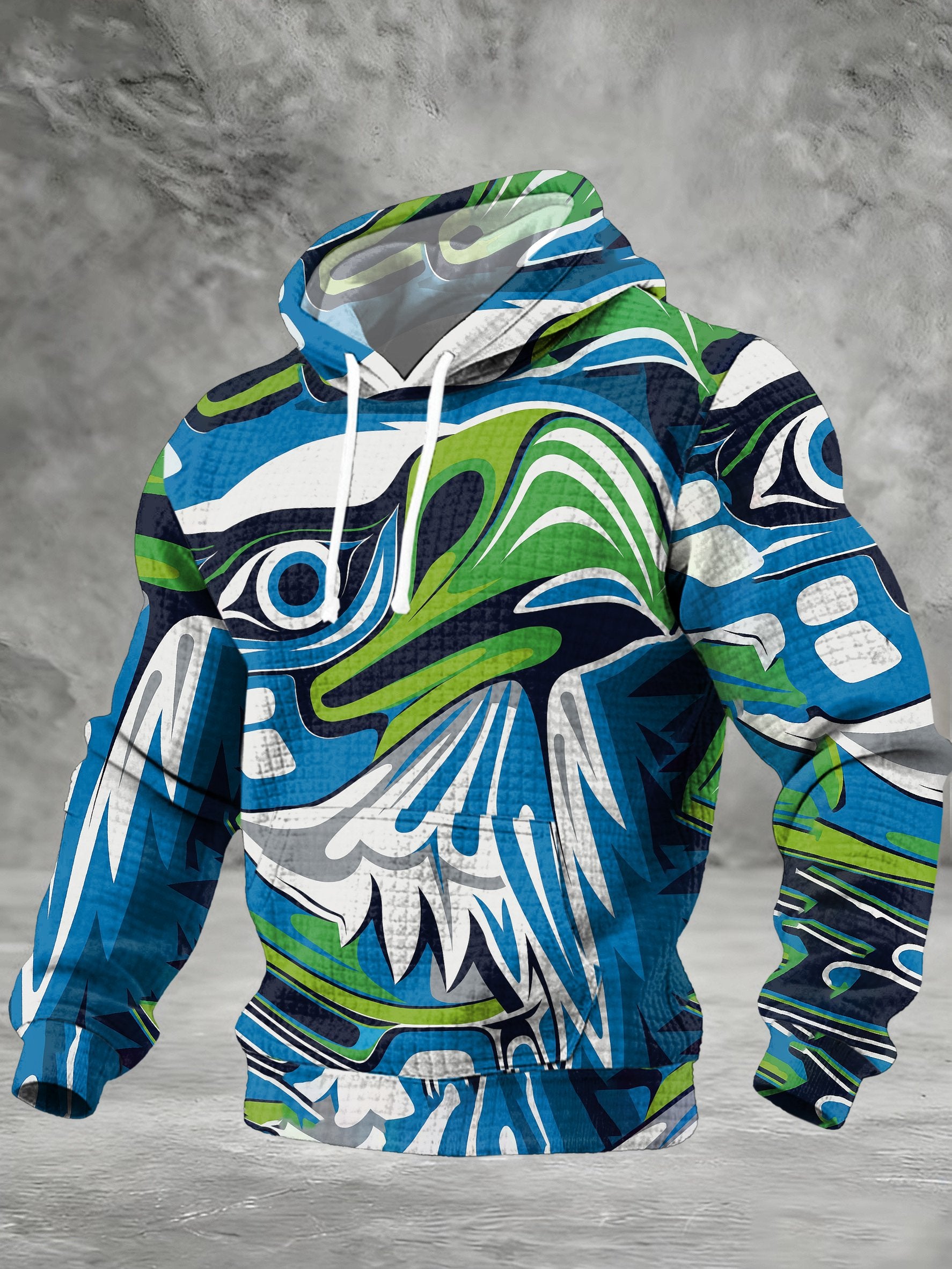 Men'S  Football Printed Hooded Sweatshirt