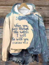 Women's When You Pass Thru The Waters I Will Be With You43:2 Printed Hoodie
