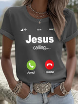 Women's Retro Jesus Calling Print T-Shirt