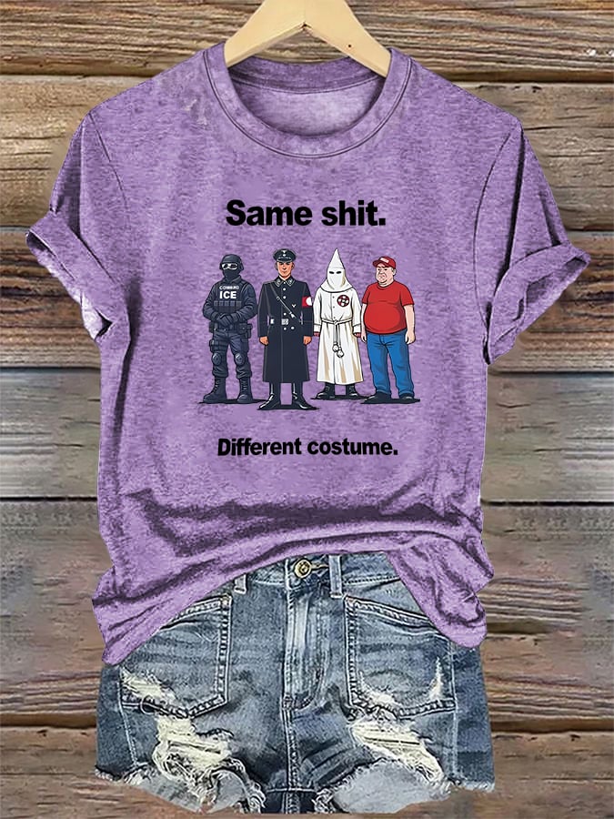 Women's  Different costume Print T-Shirt