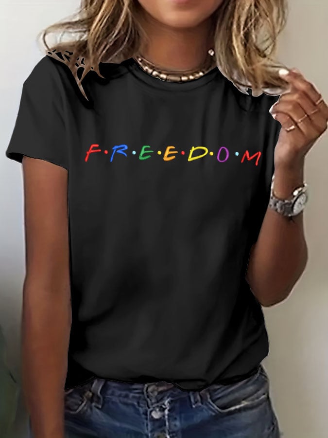 Women's Freedom Printed T-Shirt