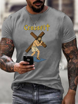 🔥Buy 3 Get 15% Off🔥Men's Crossfit Jesus Printed Casual T-shirt