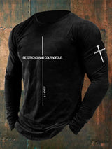 🔥Buy 3 Get 15% Off🔥Men'S Be Strong Courageous Print Casuasl T-Shirt