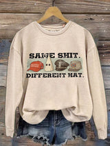 🔥Buy 3 Get 15% Off🔥Women's Retro Same Shit Different Hat Print Sweatshirt