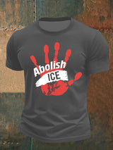 Men's Abolish ICE Casual Printed T-shirt