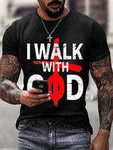 🔥Buy 3 Get 15% Off🔥Men's My Walk with God  T-shirt