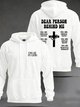 Men'S "Trust In God, Not In Yourself" Faith Print Hooded Sweatshirt