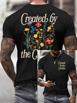 Men'S Casual "God Created Everything" Faith Short-Sleeved T-Shirt