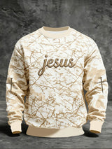 Men's Faith Print Casual Sweatshirt