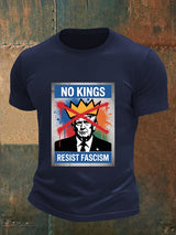 🔥Buy 3 Get 15% Off🔥Men's   NO KINGS RESIST FASCISM T-shirt