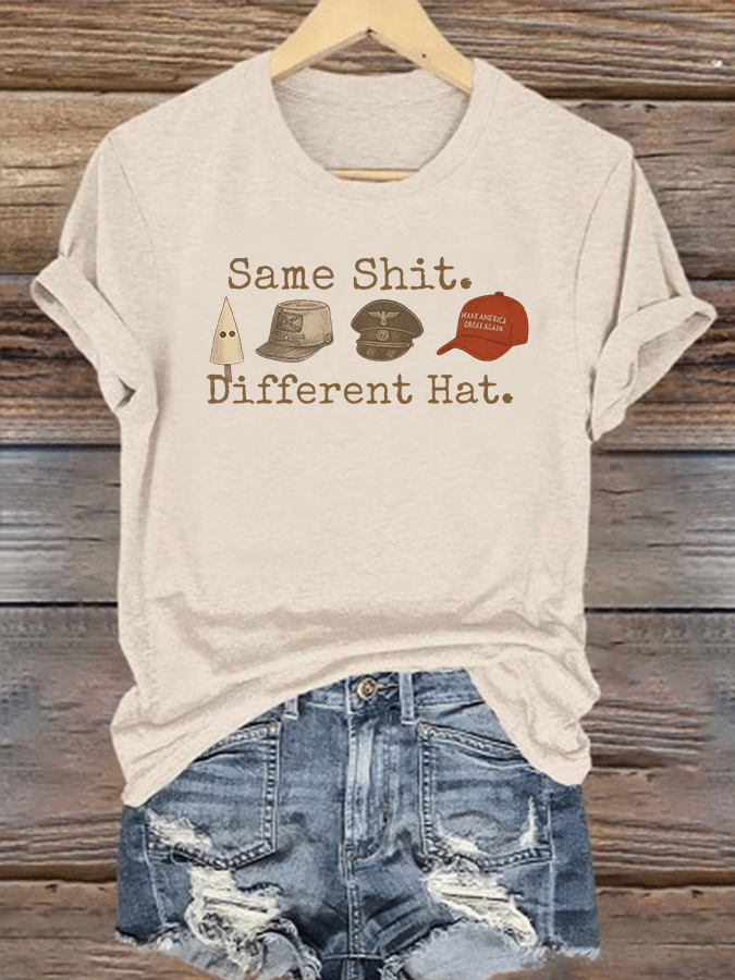 🔥Buy 3 Get 15% Off🔥Women's  Same shit Different costume Print T-Shirt